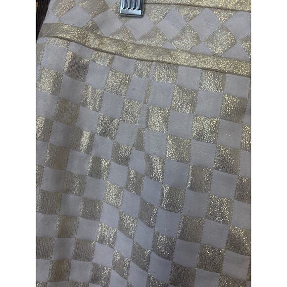 Lilly Pulitzer Tate Gold And White Metallic Mini Skirt Size 4 - Picture 6 of 11
